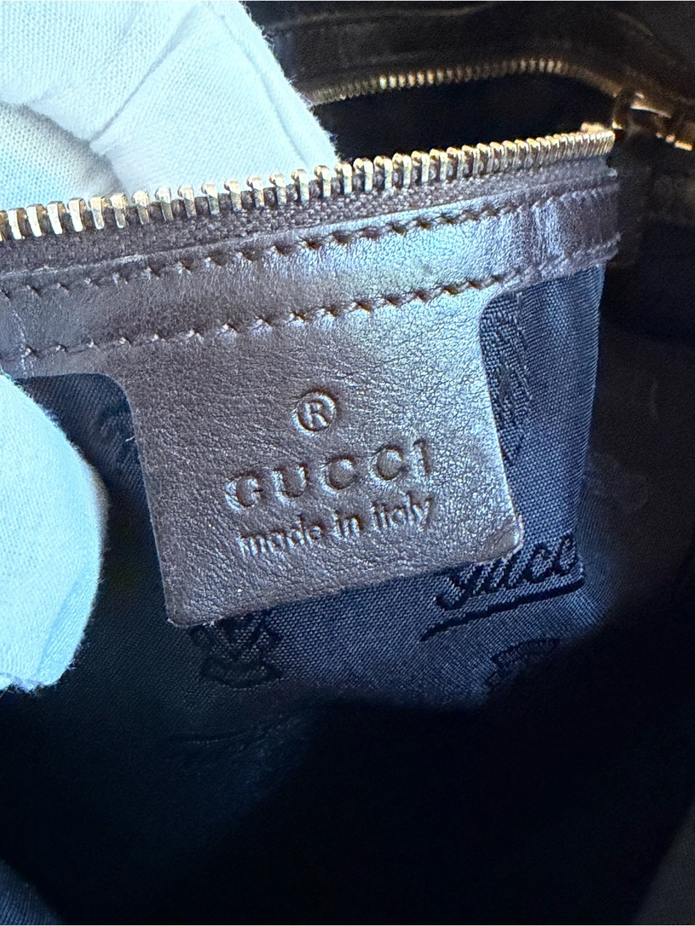 Gucci Indy Medium Brown Patent Leather Bamboo Hobo Bag - Picture 8 of 12